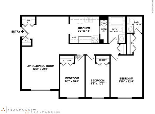 3 Bedroom: Beds - 3: Baths - 1: SqFt Range - 500 to 500