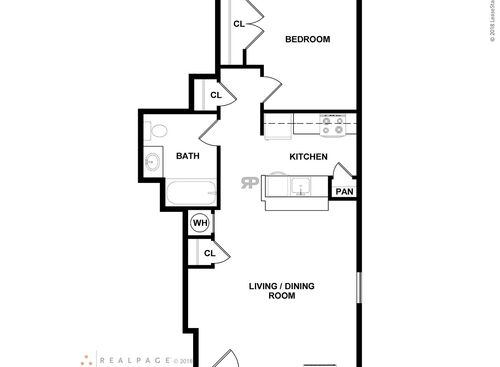 1 Bedroom: Beds - 1: Baths - 1: SqFt Range - 680 to 680