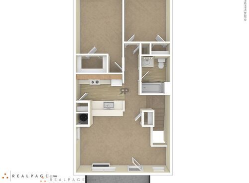 2 Bedroom: Beds - 2: Baths - 1: SqFt Range - 887 to 887