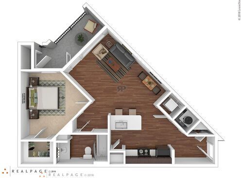 AB360: Beds - 1: Baths - 1: SqFt Range - 696 to 696