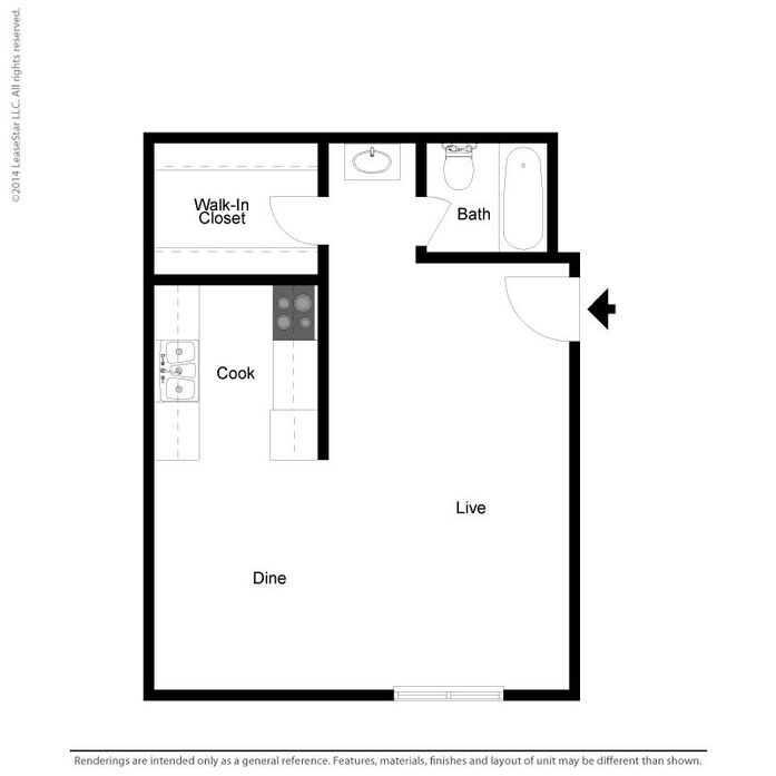 Studio 1 2 Bedroom Apartments In San Diego 2d Diagram