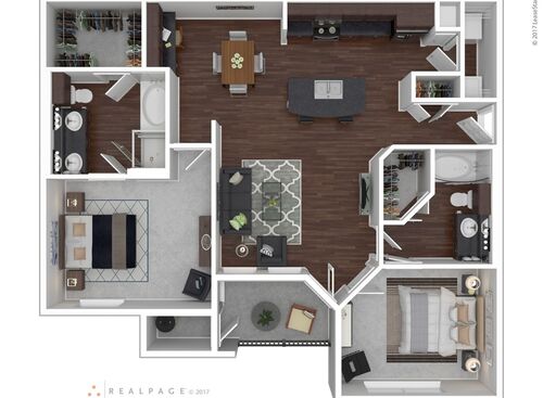 B3: Beds - 2: Baths - 2: SqFt Range - 1102 to 1102