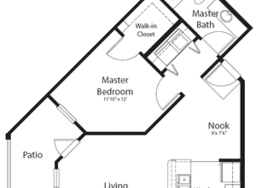 1x1A: Beds - 1: Baths - 1: SqFt Range - 695 to 695
