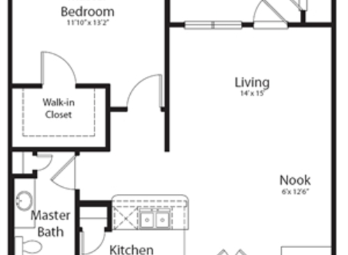 1x1B: Beds - 1: Baths - 1: SqFt Range - 771 to 771