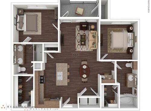 Willow: Beds - 2: Baths - 2: SqFt Range - 1014 to 1014