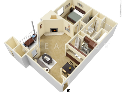 Chatham Green Apts - One Bedroom - Large - 1 bed - 1 bath - 692 sf