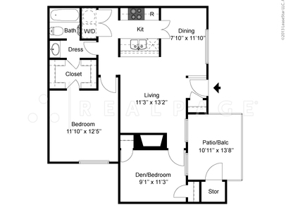 Chatham Green Apts - Two Bedroom - Small - 2 bed - 1 bath - 846 sf