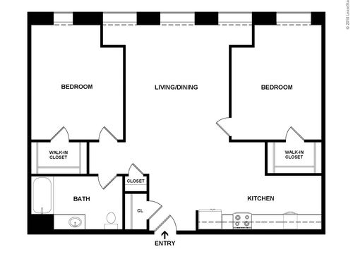 Two Bedroom: Beds - 2: Baths - 2: SqFt Range - 980 to 980