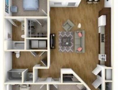 Arroyo Vista Apartments - 3 Bedroom A - 3 bed - 2 bath - 1045 sf