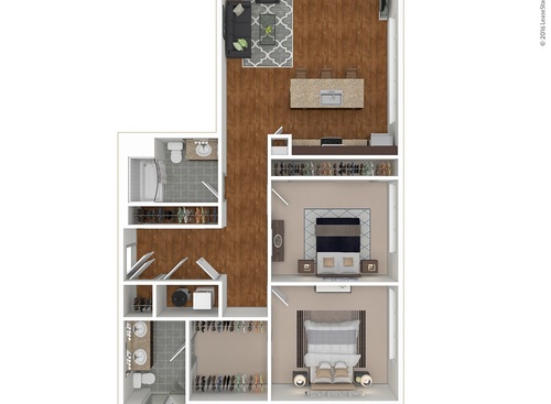 Malloy: Beds - 2: Baths - 2: SqFt Range - 1307 to 1307