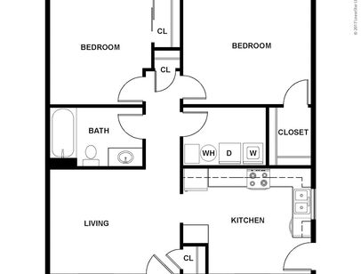 Two Bedroom: Beds - 2: Baths - 1: SqFt Range - 891 to 891