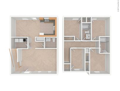 Four Bedroom: Beds - 4: Baths - 2.5: SqFt Range - 1530 to 1530