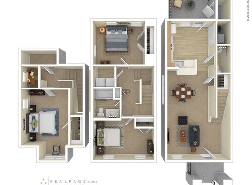 3 Bedroom: Beds - 3: Baths - 1: SqFt Range - 1357 to 1357