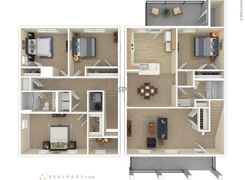 4 Bedroom: Beds - 4: Baths - 2: SqFt Range - 1548 to 1548