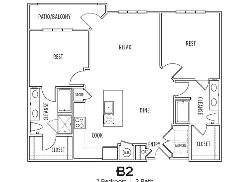 B2: Beds - 2: Baths - 2: SqFt Range - 1189 to 1189