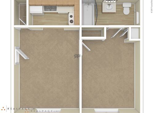 1 Bedroom: Beds - 1: Baths - 1: SqFt Range - 500 to 500