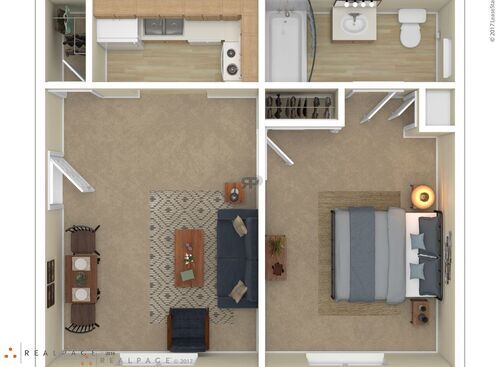 1 Bedroom: Beds - 1: Baths - 1: SqFt Range - 500 to 500