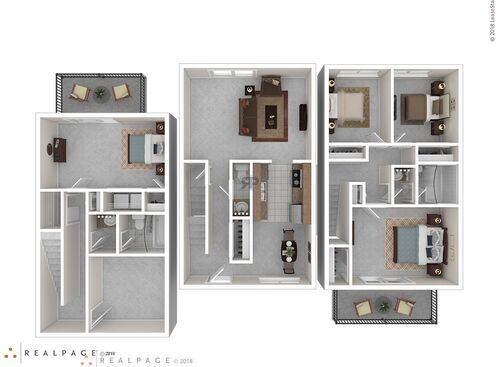 Oak (4 Bedroom / 2.5 Bath): Beds - 4: Baths - 2.5: SqFt Range - 1600 to 1600