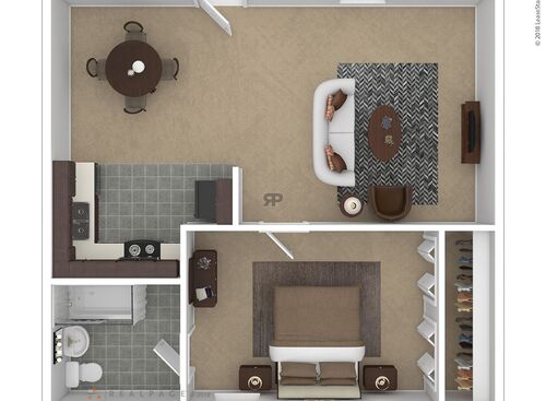 1 Bedroom: Beds - 1: Baths - 1: SqFt Range - 460 to 460