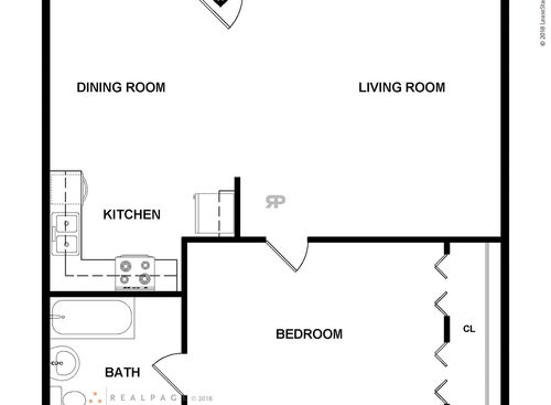 1 Bedroom: Beds - 1: Baths - 1: SqFt Range - 530 to 530