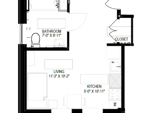 Studio: Beds - Studio: Baths - 1: SqFt Range - 130 to 200