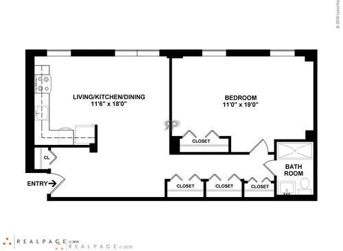 1 Bedroom: Beds - 1: Baths - 1: SqFt Range - 647 to 647