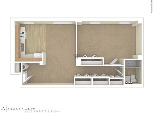 1 Bedroom: Beds - 1: Baths - 1: SqFt Range - 647 to 647