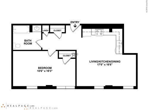 1 Bedroom: Beds - 1: Baths - 1: SqFt Range - 764 to 764