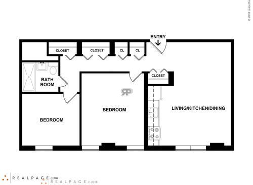 2 Bedroom: Beds - 2: Baths - 1: SqFt Range - 682 to 682