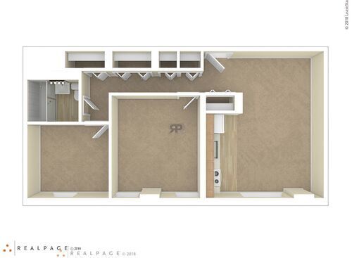 2 Bedroom: Beds - 2: Baths - 1: SqFt Range - 682 to 682