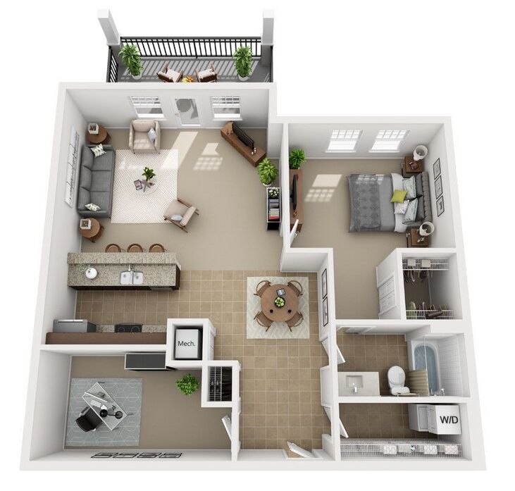 1 3 Bedroom Apartments Orlando Urbana Luxury Floor Plans