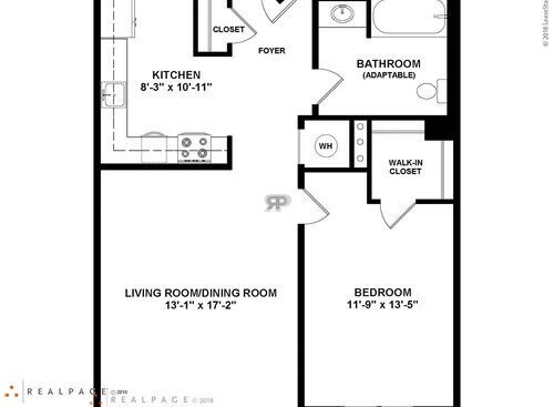 1 Bedroom: Beds - 1: Baths - 1: SqFt Range - 678 to 678