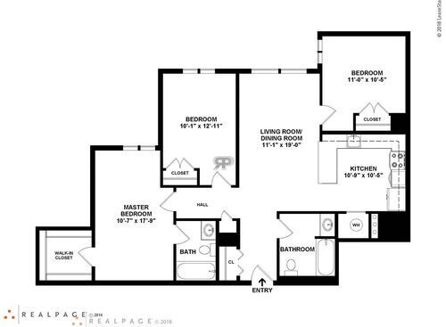 3 Bedroom: Beds - 3: Baths - 1: SqFt Range - 1115 to 1115