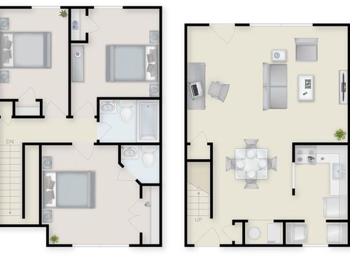 3 BED: Beds - 3: Baths - 2: SqFt Range - 973 to 973