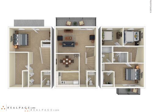 4 Bedroom Tri-Level	: Beds - 4: Baths - 3: SqFt Range - 1800 to 1800