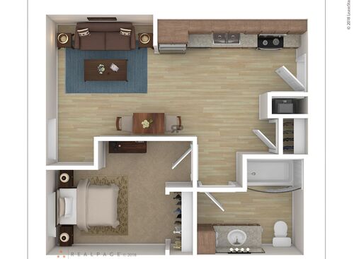 One Bedrooms: Beds - 1: Baths - 1: SqFt Range - 650 to 650