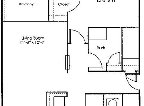 Anderson: Beds - 1: Baths - 1: SqFt Range - 696 to 696