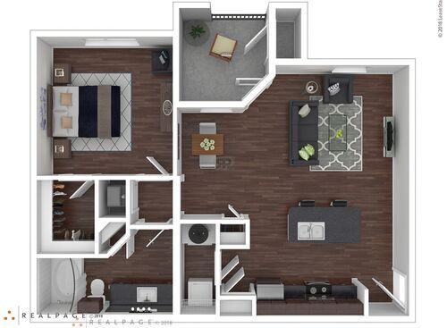 A: Beds - 1: Baths - 1: SqFt Range - 804 to 804