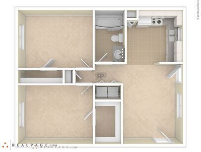 2X1 with Washer and Dryer: Beds - 2: Baths - 1: SqFt Range - 750 to 750