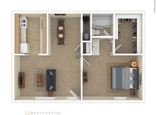 1 Bedroom: Beds - 1: Baths - 1: SqFt Range - 642 to 642