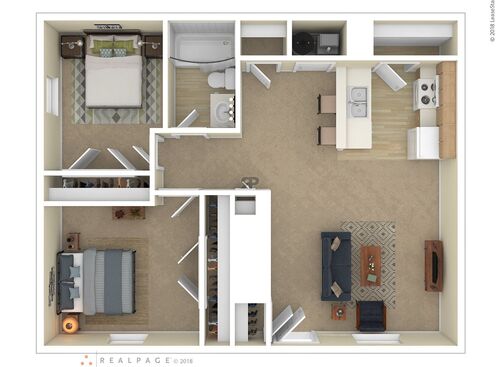 2 Bedroom: Beds - 2: Baths - 1: SqFt Range - 781 to 781