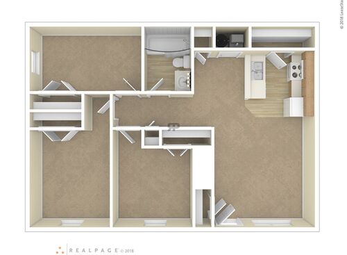 3 Bedroom: Beds - 3: Baths - 1: SqFt Range - 984 to 984