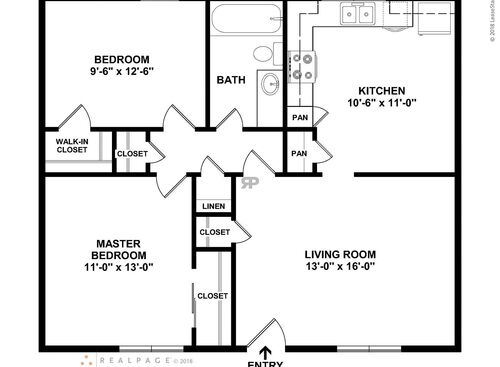 2 Bedroom 1 Bath: Beds - 2: Baths - 1: SqFt Range - 600 to 600
