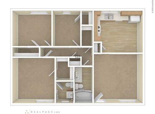 3 Bedroom 1 Bath: Beds - 3: Baths - 1: SqFt Range - 700 to 700