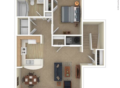 1 Bedroom: Beds - 1: Baths - 1: SqFt Range - 1300 to 1300