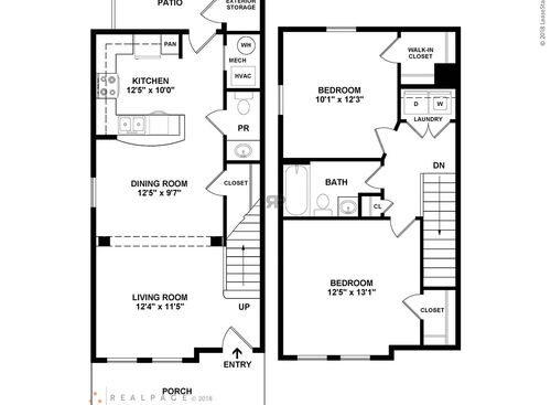 2 Bedroom: Beds - 2: Baths - 1.5: SqFt Range - 1050 to 1050