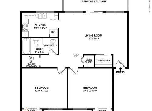 2 Bedroom: Beds - 2: Baths - 1: SqFt Range - 720 to 720