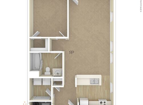 Sunflower: Beds - 1: Baths - 1: SqFt Range - 736 to 736