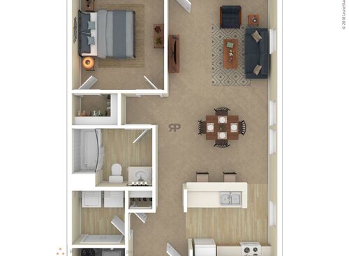 Sunflower: Beds - 1: Baths - 1: SqFt Range - 736 to 736