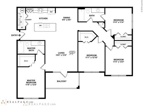 4 Bedroom: Beds - 4: Baths - 2: SqFt Range - 1555 to 1555